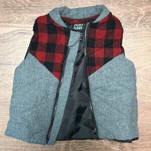 Fierce Frank Baby Buffalo Plaid Puffer Vest 12 Months